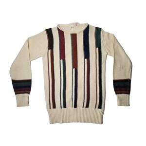 Vintage 70s Tarri Sweater Women's Small Textured Knit Pullover Long Sleeves